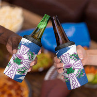 Scotland Celtic Cross 4 in 1 Can Cooler Tumbler Thistle Flowers - Wonder Print Shop