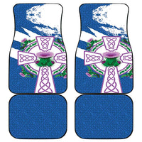 Scotland Celtic Cross Car Mats Thistle Flowers - Wonder Print Shop