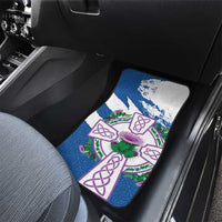 Scotland Celtic Cross Car Mats Thistle Flowers - Wonder Print Shop