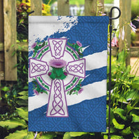 Scotland Celtic Cross Garden Flag Thistle Flowers - Wonder Print Shop