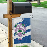 Scotland Celtic Cross Garden Flag Thistle Flowers - Wonder Print Shop
