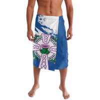 Scotland Celtic Cross Lavalava Thistle Flowers - Wonder Print Shop