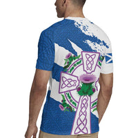 Scotland Celtic Cross Rugby Jersey Thistle Flowers - Wonder Print Shop