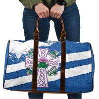 Scotland Celtic Cross Travel Bag Thistle Flowers - Wonder Print Shop