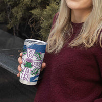 Scotland Celtic Cross Tumbler Cup Thistle Flowers - Wonder Print Shop