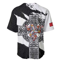 Isle of Man Celtic Cross Baseball Jersey Triskelion Emblem - Wonder Print Shop