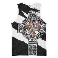 Isle of Man Celtic Cross Basketball Jersey Triskelion Emblem - Wonder Print Shop