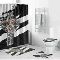 Isle of Man Celtic Cross Bathroom Set Triskelion Emblem - Wonder Print Shop