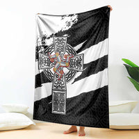 Isle of Man Celtic Cross Blanket Triskelion Emblem - Wonder Print Shop