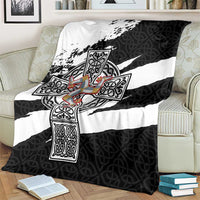 Isle of Man Celtic Cross Blanket Triskelion Emblem - Wonder Print Shop