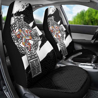 Isle of Man Celtic Cross Car Seat Cover Triskelion Emblem - Wonder Print Shop