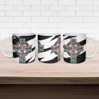 Isle of Man Celtic Cross Ceramic Mug Triskelion Emblem - Wonder Print Shop