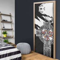 Isle of Man Celtic Cross Door Cover Triskelion Emblem - Wonder Print Shop