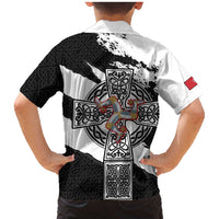 Isle of Man Celtic Cross Family Matching Mermaid Dress and Hawaiian Shirt Triskelion Emblem - Wonder Print Shop