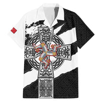 Isle of Man Celtic Cross Family Matching Mermaid Dress and Hawaiian Shirt Triskelion Emblem - Wonder Print Shop