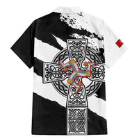 Isle of Man Celtic Cross Family Matching Mermaid Dress and Hawaiian Shirt Triskelion Emblem - Wonder Print Shop