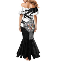 Isle of Man Celtic Cross Family Matching Mermaid Dress and Hawaiian Shirt Triskelion Emblem - Wonder Print Shop