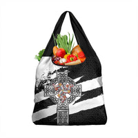 Isle of Man Celtic Cross Grocery Bag Triskelion Emblem - Wonder Print Shop