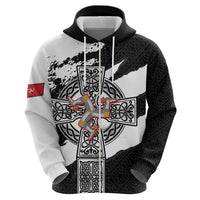 Isle of Man Celtic Cross Hoodie Triskelion Emblem - Wonder Print Shop