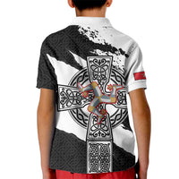 Isle of Man Celtic Cross Kid Polo Shirt Triskelion Emblem - Wonder Print Shop