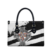 Isle of Man Celtic Cross Leather Bag Triskelion Emblem - Wonder Print Shop