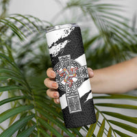 Isle of Man Celtic Cross Skinny Tumbler Triskelion Emblem - Wonder Print Shop