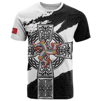 Isle of Man Celtic Cross T Shirt Triskelion Emblem - Wonder Print Shop