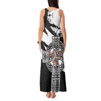 Isle of Man Celtic Cross Tank Maxi Dress Triskelion Emblem - Wonder Print Shop