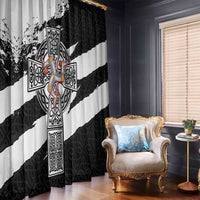 Isle of Man Celtic Cross Window Curtain Triskelion Emblem - Wonder Print Shop
