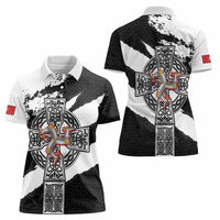 Isle of Man Celtic Cross Women Polo Shirt Triskelion Emblem - Wonder Print Shop