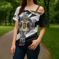 Cornwall Celtic Cross Cross Shoulder Shirt Coat Of Arms - Wonder Print Shop