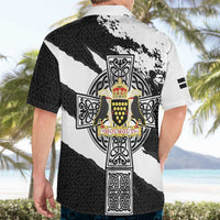 Cornwall Celtic Cross Hawaiian Shirt Coat Of Arms - Wonder Print Shop