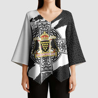 Cornwall Celtic Cross Kimono Sleeve Blouse Coat Of Arms - Wonder Print Shop