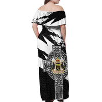 Cornwall Celtic Cross Off Shoulder Maxi Dress Coat Of Arms - Wonder Print Shop