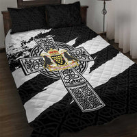 Cornwall Celtic Cross Quilt Bed Set Coat Of Arms - Wonder Print Shop