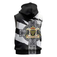 Cornwall Celtic Cross Sleeveless Zip Hoodie Coat Of Arms - Wonder Print Shop