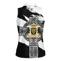 Cornwall Celtic Cross Women Sleeveless Polo Shirt Coat Of Arms - Wonder Print Shop