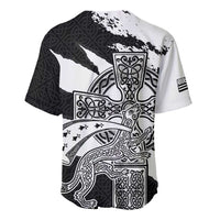 Brittany Celtic Cross Baseball Jersey Celtic Pattern - Wonder Print Shop