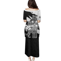 Brittany Celtic Cross Family Matching Puletasi and Hawaiian Shirt Celtic Pattern - Wonder Print Shop