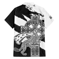 Brittany Celtic Cross Family Matching Short Sleeve Bodycon Dress and Hawaiian Shirt Celtic Pattern - Wonder Print Shop