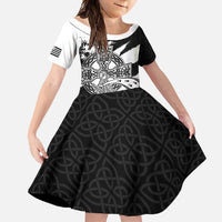 Brittany Celtic Cross Family Matching Tank Maxi Dress and Hawaiian Shirt Celtic Pattern - Wonder Print Shop