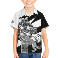Brittany Celtic Cross Kid Hawaiian Shirt Celtic Pattern - Wonder Print Shop