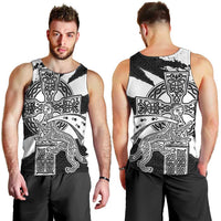 Brittany Celtic Cross Men Tank Top Celtic Pattern - Wonder Print Shop