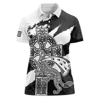 Brittany Celtic Cross Women Polo Shirt Celtic Pattern - Wonder Print Shop