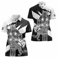 Brittany Celtic Cross Women Polo Shirt Celtic Pattern - Wonder Print Shop