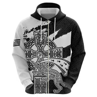 Brittany Celtic Cross Zip Hoodie Celtic Pattern - Wonder Print Shop