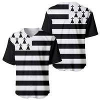 Brittany Flag Style Baseball Jersey Kentoch Mervel Eget Bezan Saotret - Wonder Print Shop