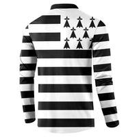 Brittany Flag Style Button Sweatshirt Kentoch Mervel Eget Bezan Saotret - Wonder Print Shop