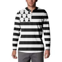 Brittany Flag Style Button Sweatshirt Kentoch Mervel Eget Bezan Saotret - Wonder Print Shop