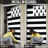 Brittany Flag Style Door Cover Kentoch Mervel Eget Bezan Saotret - Wonder Print Shop